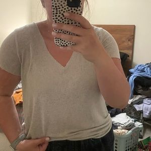 soft + thin cream colored tee